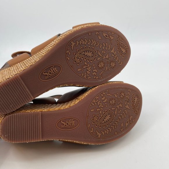 Sofft Brown Leather Platform Wedges | High Heels, Size 7.5 - Picture 6 of 7